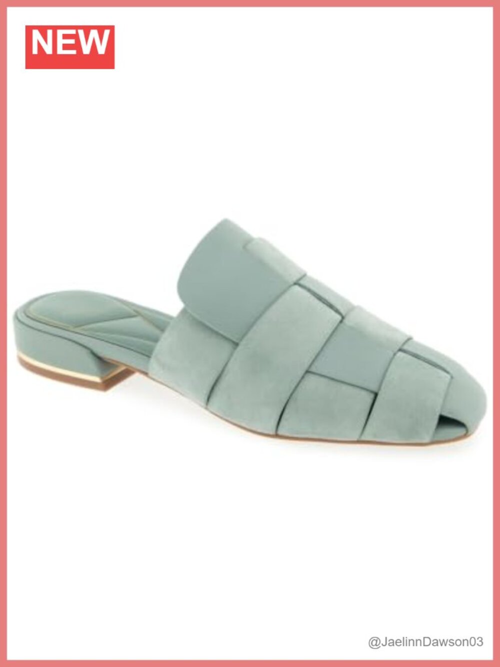 Kenneth Cole Leather Suede Block Heel Mule Slip On Almond Toe